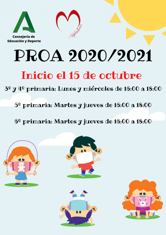 COMIENZO DEL PROGRAMA DE ACOMPAÑAMIENTO ESCOLAR (PROA) 2020/2021.