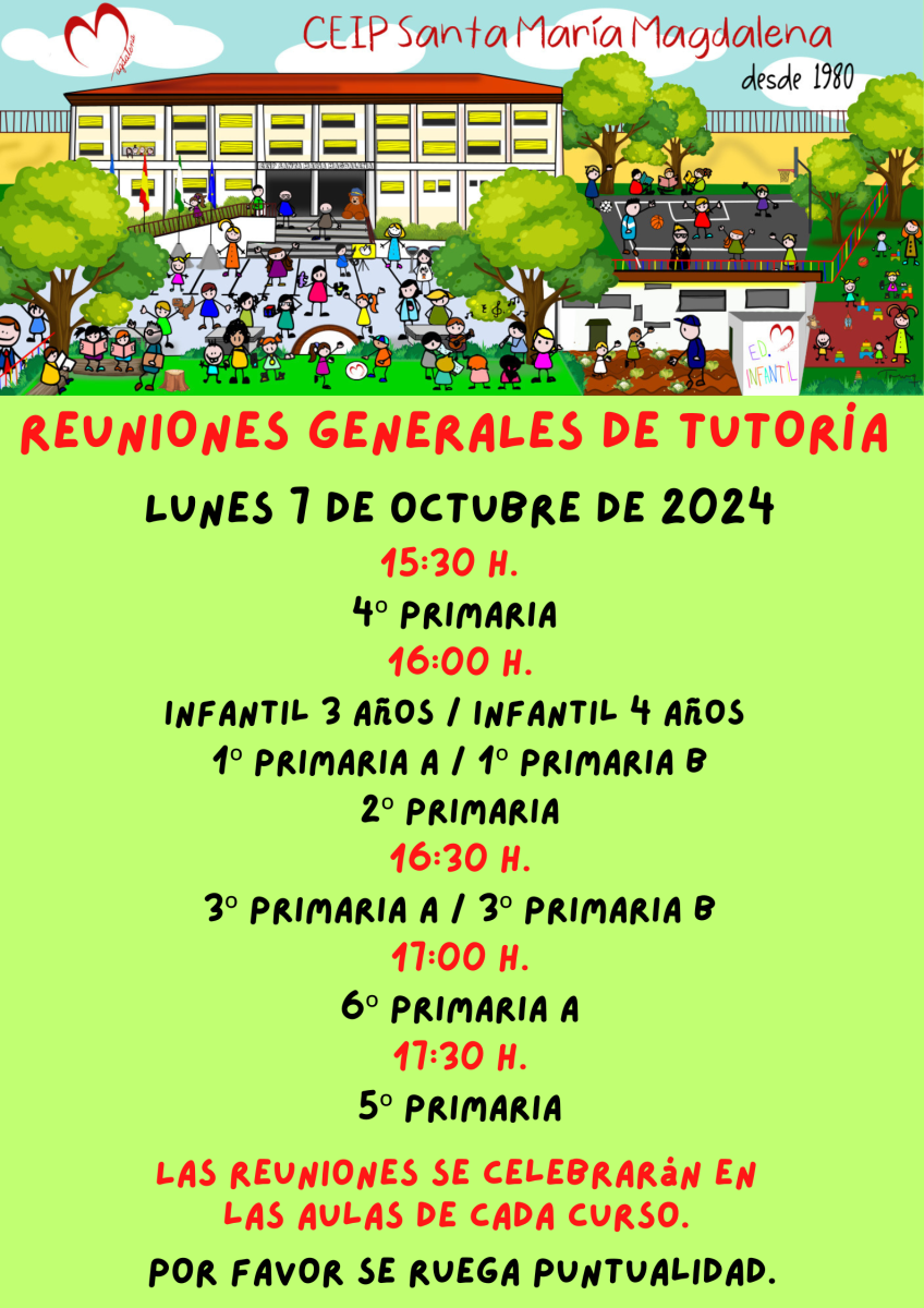 Reuniones generales de tutoria